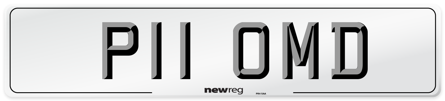 P11 OMD Number Plate from New Reg
